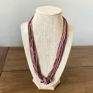 Multistrand beaded necklace